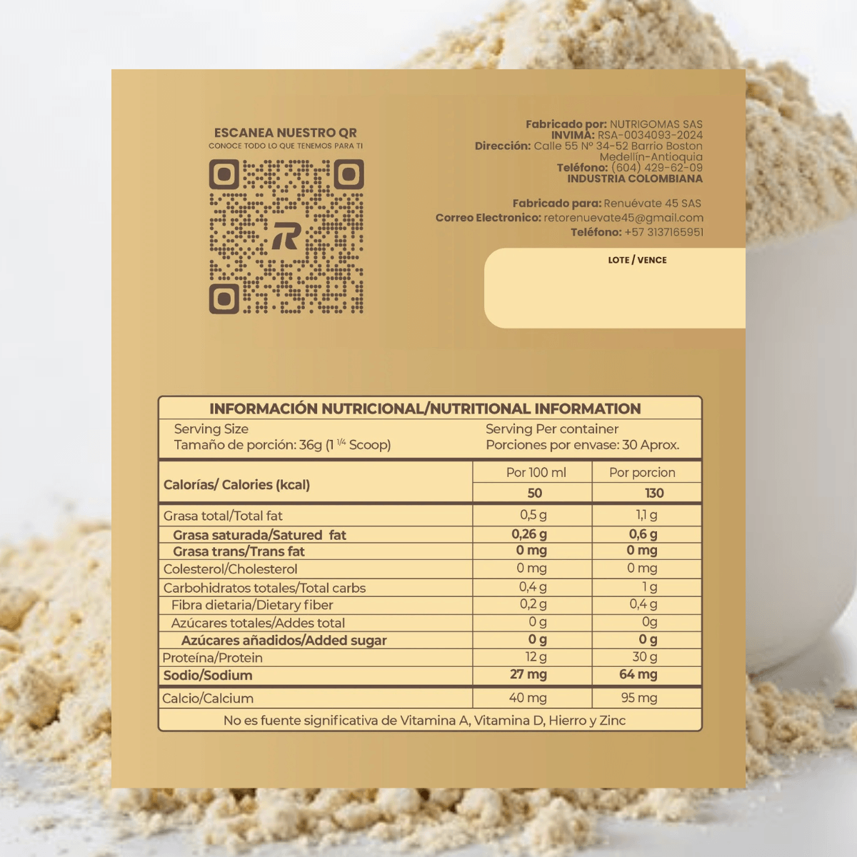 Tabla Nutricional