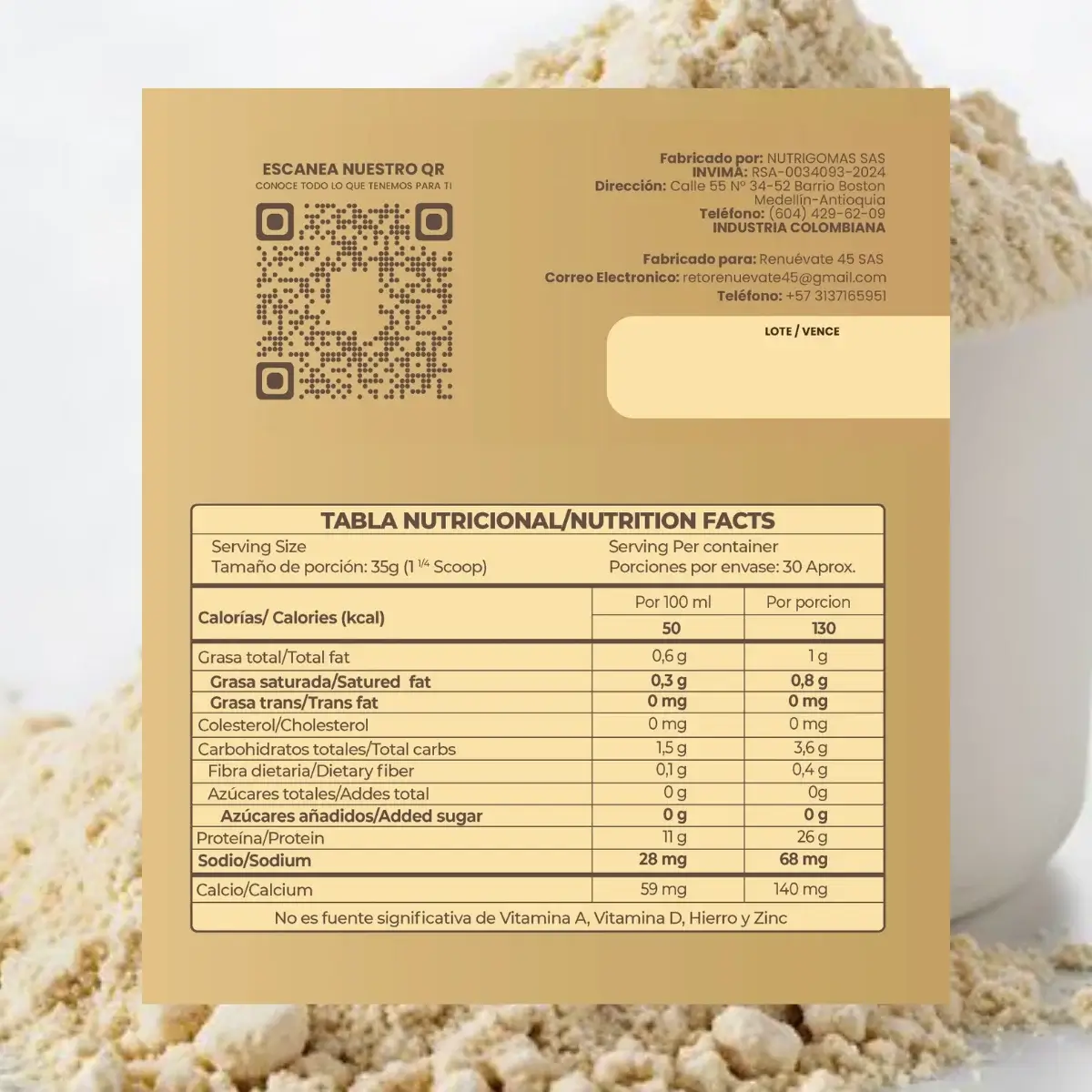 Tabla Nutricional
